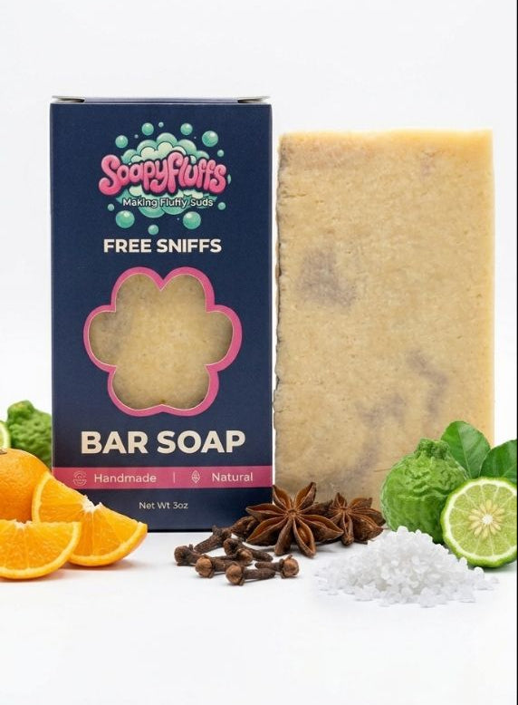 Sea Salt Citrus Tallow Soap - Refreshing Ocean Scent & Deeply Moisturizing Bar - Handmade Tallow Soap in Hamilton, Ohio - Soapyfluffs
