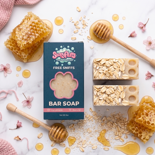 Oat Milk & Honey Tallow Soap - Eczema-Safe & Deeply Moisturizing Sensitive Skin Bar - Handmade Tallow Soap in Hamilton, Ohio - Soapyfluffs
