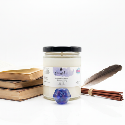 Storyteller Soy Candle - Relaxing Warm Vanilla & Sandalwood Non-Toxic Candle - Handmade Tallow Soap in Hamilton, Ohio - Soapyfluffs