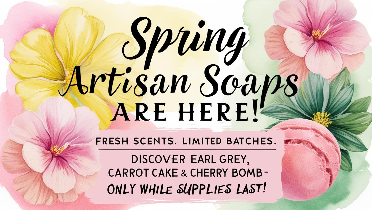 🌸 Spring Artisan Soap Collection – Limited Edition Handcrafted Soaps 🌸