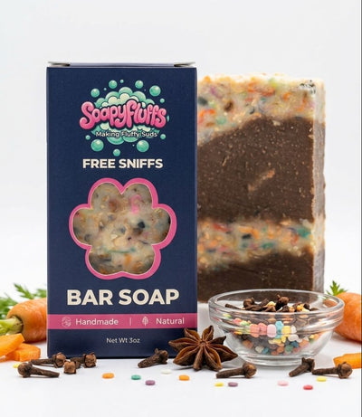 Carrot Cake Confetti | Spiced Carrot Tallow Soap - Handmade Tallow Soap in Hamilton, Ohio - Soapyfluffs