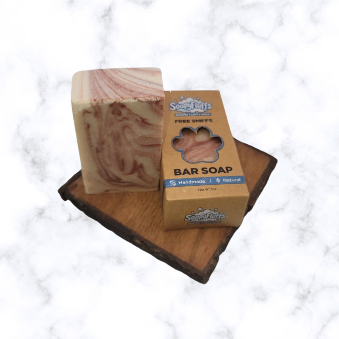 Cherry Almond Tallow Soap - Nostalgic Scent & Deeply Moisturizing Bar - Handmade Tallow Soap in Hamilton, Ohio - Soapyfluffs