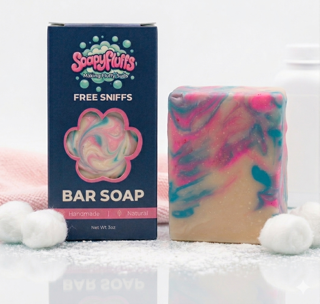Baby Powder Tallow Soap - Eczema-Safe & Deeply Moisturizing Sensitive Skin Bar - Handmade Tallow Soap in Hamilton, Ohio - Soapyfluffs