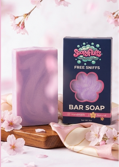 Cherry Blossom | Cherry & Vanilla Tallow Soap - Handmade Tallow Soap in Hamilton, Ohio - Soapyfluffs