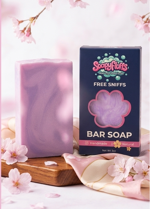 Cherry Blossom | Cherry & Vanilla Tallow Soap - Handmade Tallow Soap in Hamilton, Ohio - Soapyfluffs