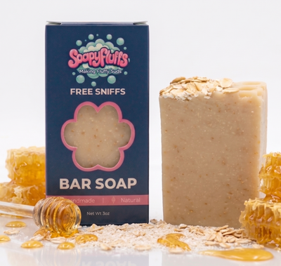 Oat Milk & Honey Tallow Soap - Eczema-Safe & Deeply Moisturizing Sensitive Skin Bar - Handmade Tallow Soap in Hamilton, Ohio - Soapyfluffs