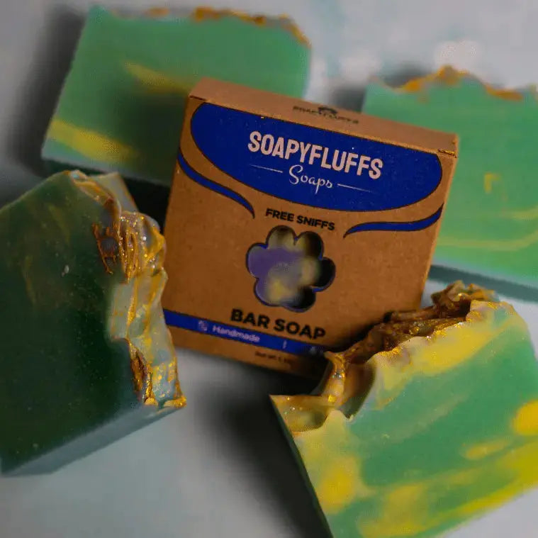 Stormy Rain Artisan Soap by Soapyfluffs – Luxurious Fragranced with Wisteria & Musk - Soapyfluffs 