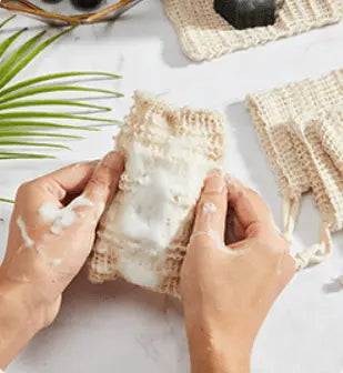 Eco-Friendly Soap Saver Bag - Exfoliating Accessory for Tallow Soap - Handmade Tallow Soap in Hamilton, Ohio - Soapyfluffs