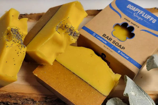Turmeric Orange Clove Artisan Soap – Natural & Unscented | SoapyFluffs - Soapyfluffs 