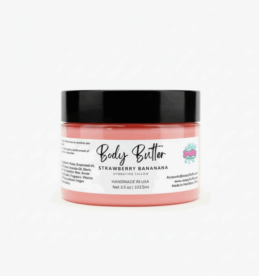 Strawberry Banana Cream Pie Body Butter – Strawberry & Banana | Non-Melt & Nourishing