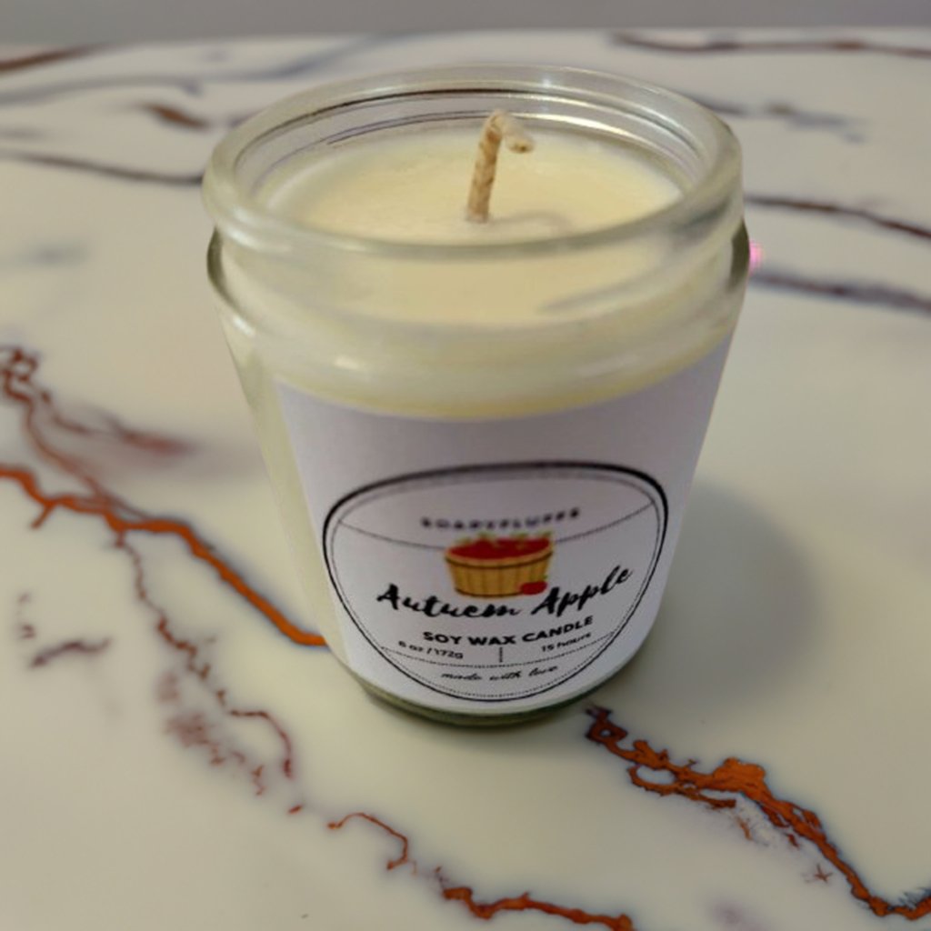 Autumn Apple Soy Candle - Soapyfluffs