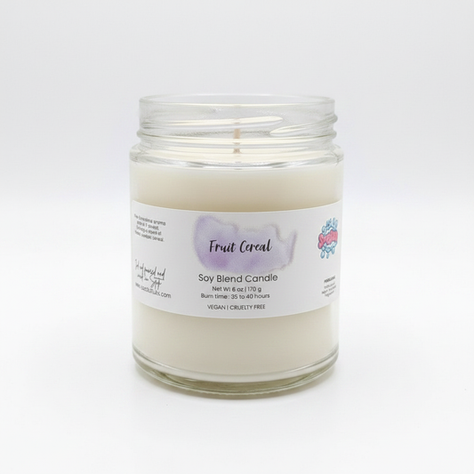 Fruit Cereal Soy Candle – Fruity & Sweet | Fun & Playful Scent - Handmade Tallow Soap in Hamilton, Ohio - Soapyfluffs