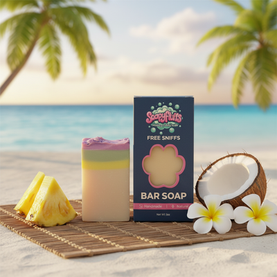 Piña Colada | Pineapple & Coconut Tallow Soap - Handmade Tallow Soap in Hamilton, Ohio - SoapyFluffs