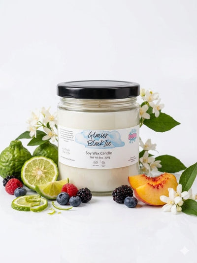 Glacier Black Ice Soy Candle – Bold & Fruity Scent - Handmade Tallow Soap in Hamilton, Ohio - Soapyfluffs