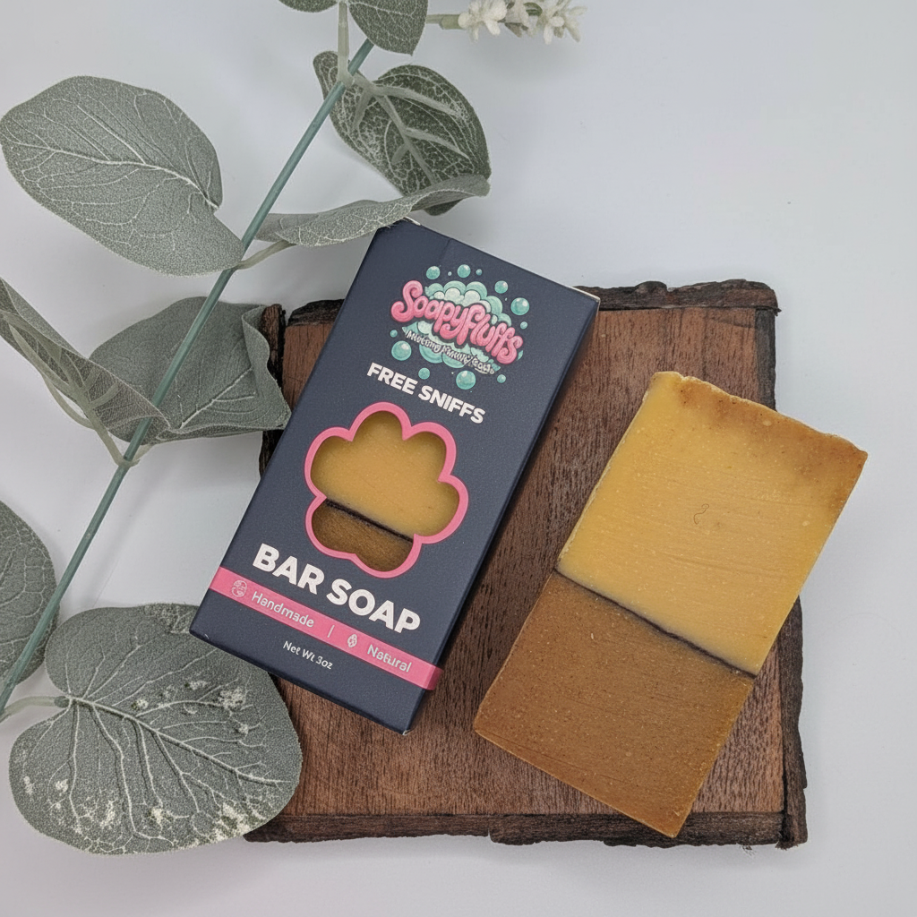 Mirchi's Turmeric Orange Clove Tallow Soap - Local Hamilton Collab & Anti-Inflammatory Bar - Handmade Tallow Soap in Hamilton, Ohio - Soapyfluffs