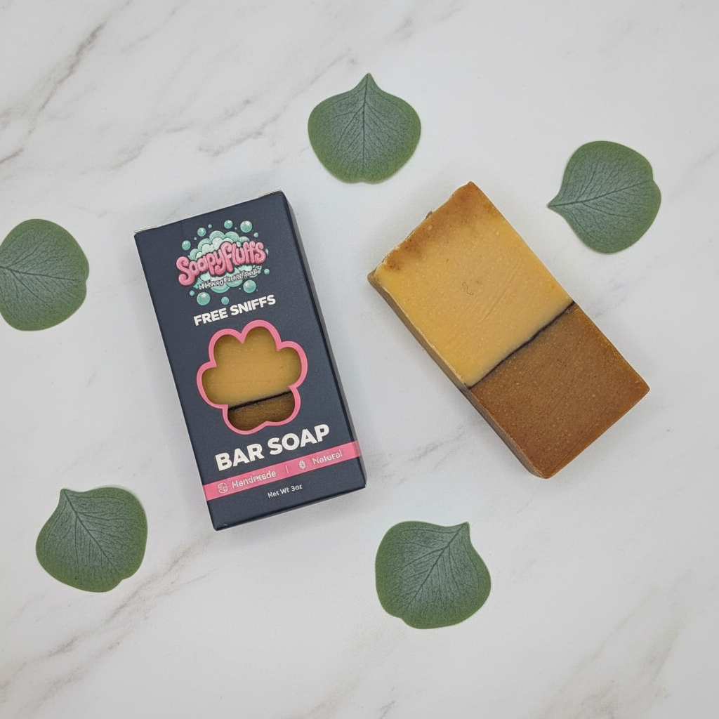Mirchi's Turmeric Orange Clove Tallow Soap - Local Hamilton Collab & Anti-Inflammatory Bar - Handmade Tallow Soap in Hamilton, Ohio - Soapyfluffs