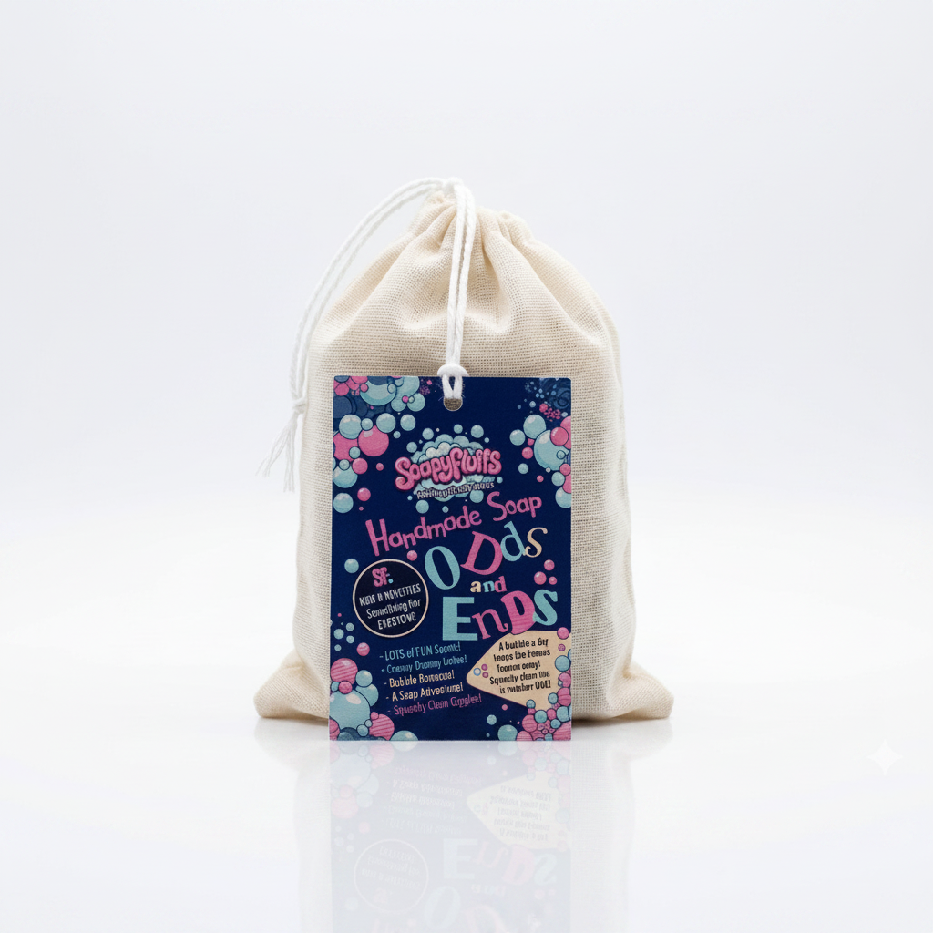 Tallow Soap Scrap Bag - 3-5oz Handcrafted Variety Discovery Pack - Handmade Tallow Soap in Hamilton, Ohio - Soapyfluffs