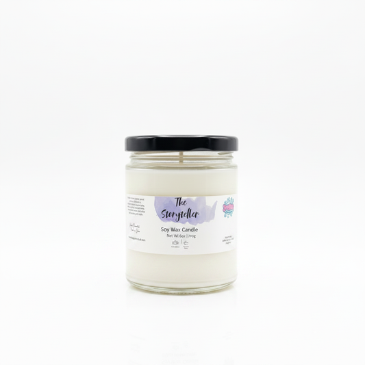 Storyteller Soy Candle - Relaxing Warm Vanilla & Sandalwood Non-Toxic Candle - Handmade Tallow Soap in Hamilton, Ohio - Soapyfluffs