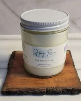 Stormy Rain – Refreshing Soy Candle | Soapy Fluffs