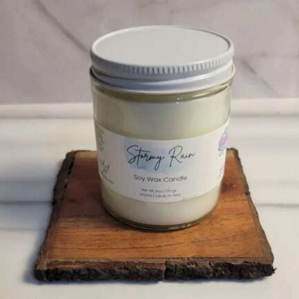 Stormy Rain – Refreshing Soy Candle | Soapy Fluffs - Soapyfluffs