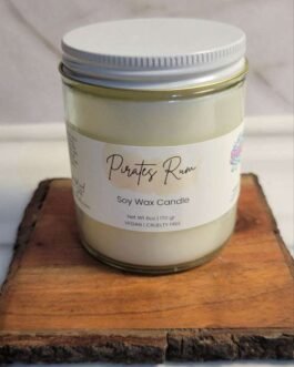 Pirate’s Rum Scented Soy Candle – A Journey into Spiced Rum & Ocean Breeze